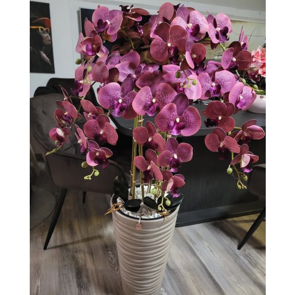 7 szálas állókaspós orchidea dupla sorban