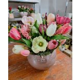 Barna Tulipános Asztaldekoráció