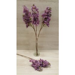 2 ágú orgona ág, élethű gumis virágzattal. 65 cm