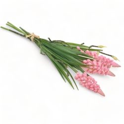 Mű gumi gyöngyike köteg 3 szálas 29 cm - rózsaszin