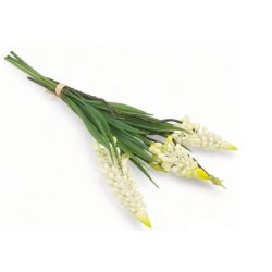 Mű gumi gyöngyike köteg 3 szálas 29 cm - fehér