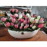 35 szálas tulipándekoráció vegyes